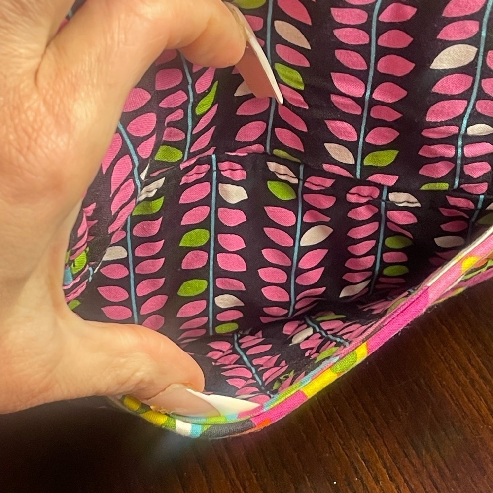 Vera Bradley Pink and Purple Quilted Shoulder Bag - Picture 8 of 14